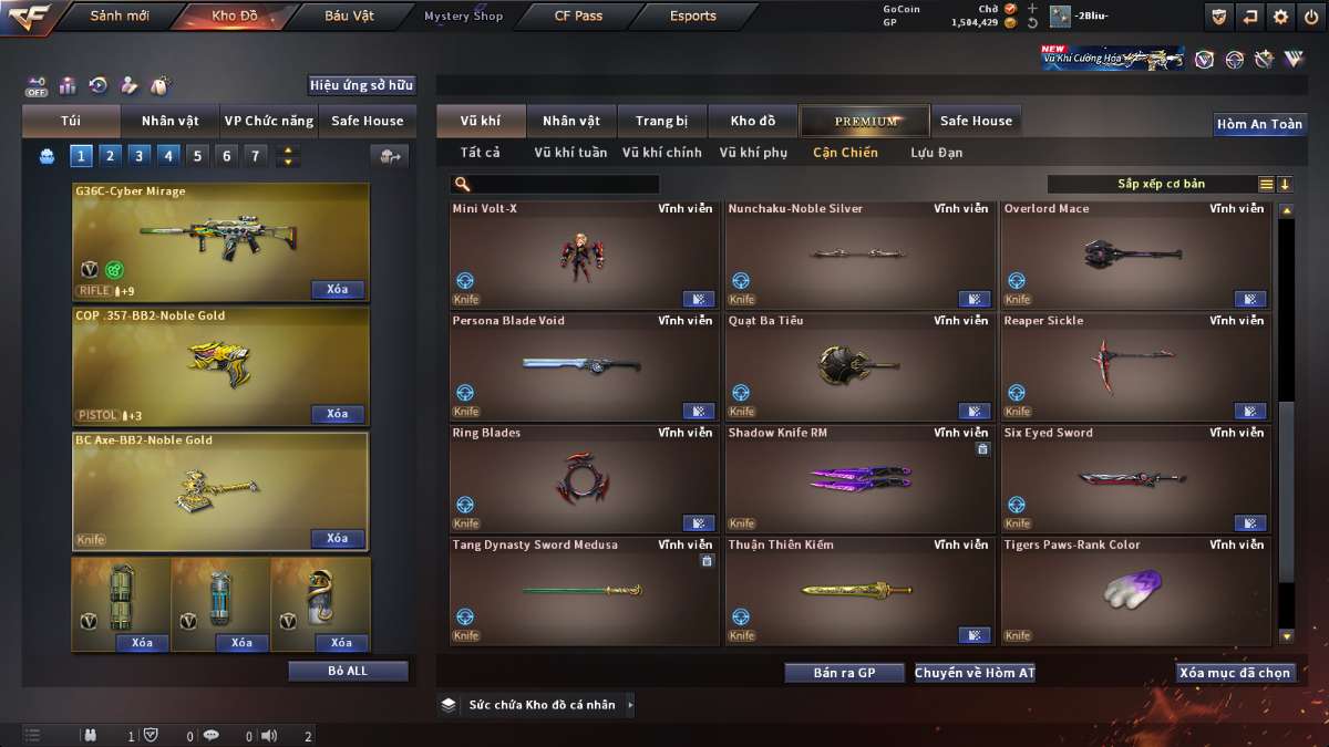shop acc cf uy tin gia re